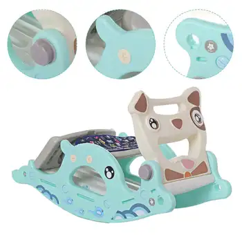 

2-in-1 Children's Trojan Rocking Horse Kids Pulley Chair Multifunctional Safety Toys Baby Home Boys Girls Beautiful Gifts