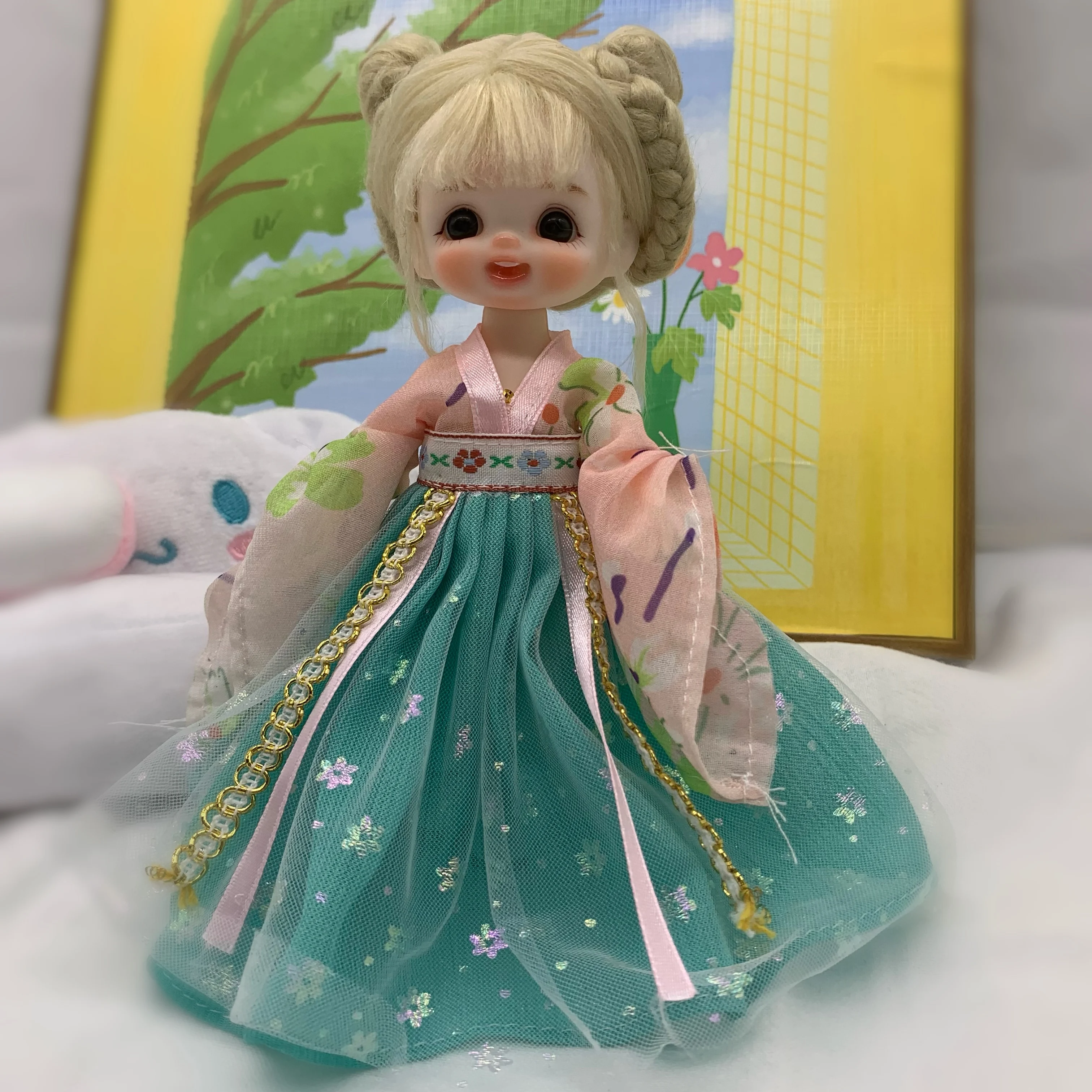 1/8 Makeup Handmade BJD Dolls Full Set with Fashion Clothes Soft Wig Jointed Body 3D Eye 16CM Mini Doll for Girls Child Toy Gift
1/8 Makeup Handmade BJD Dolls Full Set with Fashion Clothes Soft Wig Jointed Body 3D Eye 16CM Mini Doll for Girls Child Toy Gift