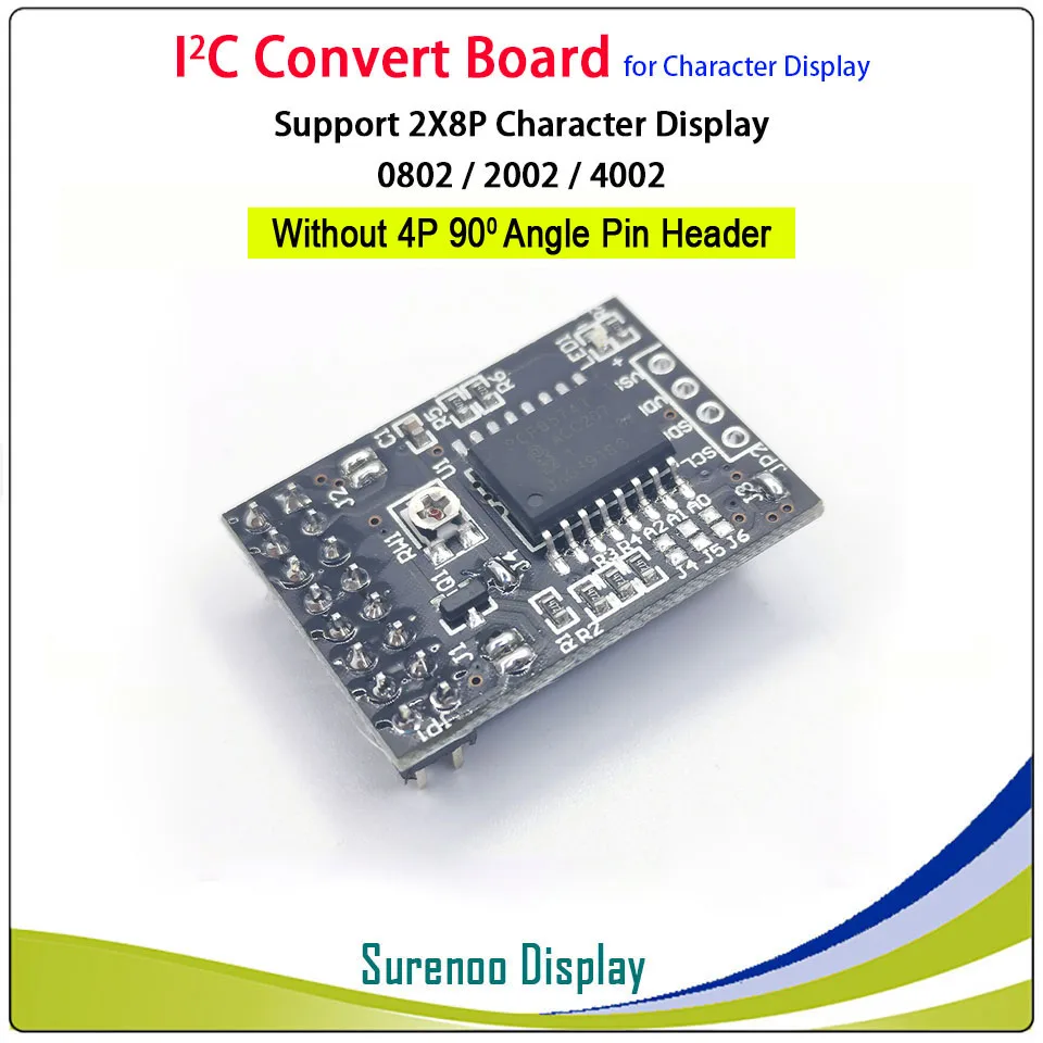 Последовательный модуль платы преобразования IIC / I2C TWI для 0802 1601 1602 2002 4002 1604 2004