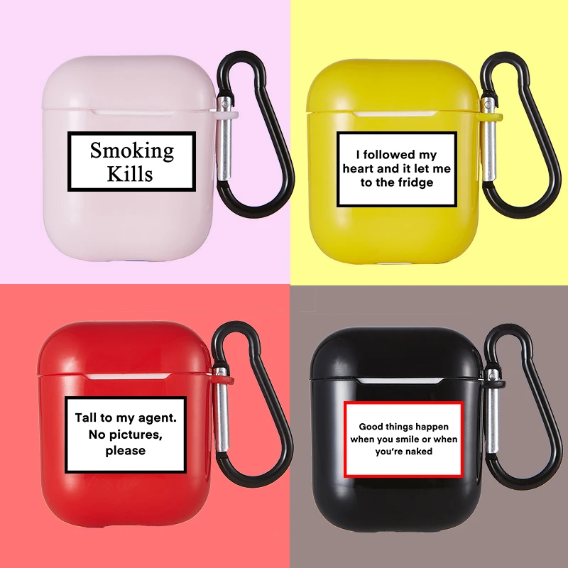 Funny Letter Solf Silicone Case for Airpods 1 2 Pro Shockproof Bluetooth Wireless Headphone Earphone Protective Cover Accessorie
Funny Letter Solf Silicone Case for Airpods 1 2 Pro Shockproof Bluetooth Wireless Headphone Earphone Protective Cover Accessorie