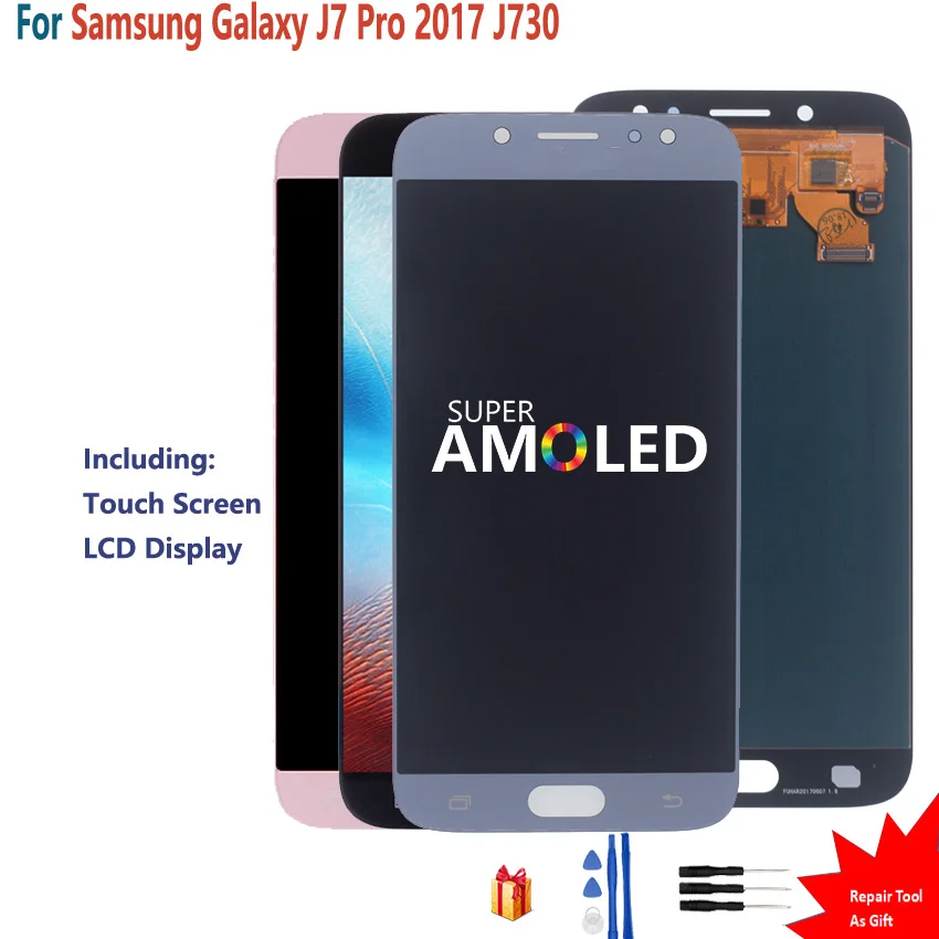 AMOLED LCD For SAMSUNG Galaxy J7 Pro J7 2017 J730 J730F Display Touch Screen LCD Digitizer Assembly For Samsung J7 J730 J 7 Pro
AMOLED LCD For SAMSUNG Galaxy J7 Pro J7 2017 J730 J730F Display Touch Screen LCD Digitizer Assembly For Samsung J7 J730 J 7 Pro