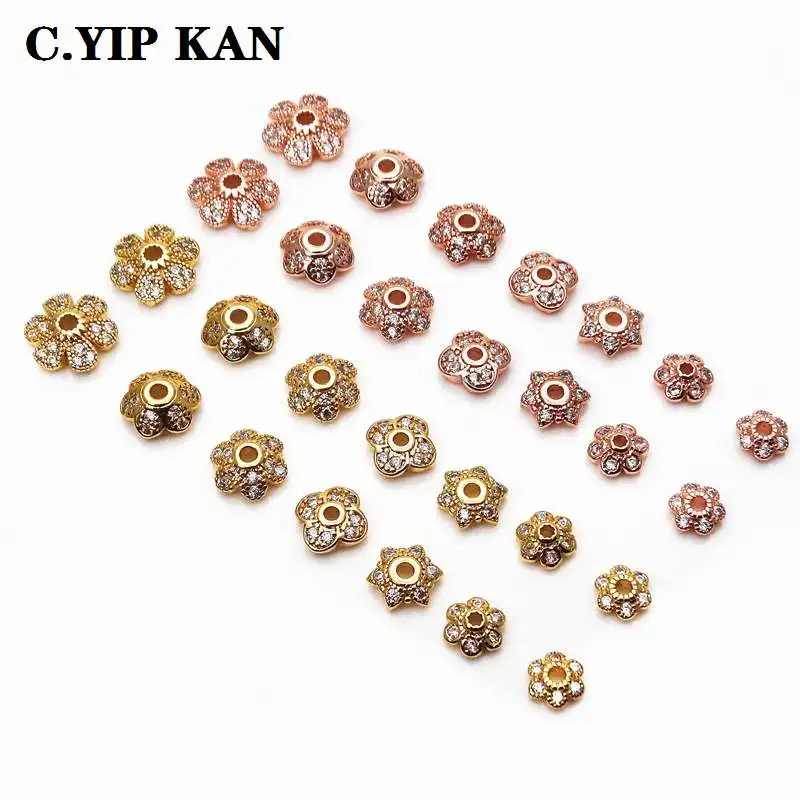 Making Supplies High Quality Zircon-inlaid crystal beads caps bracelet with rose gold plated and copper spacer beads
Making Supplies High Quality Zircon-inlaid crystal beads caps bracelet with rose gold plated and copper spacer beads