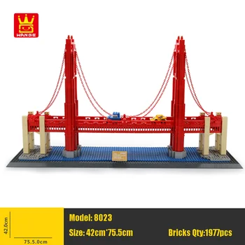 Creator Series Wange 8023 World Famous Architectures Golden Bridge San Francisco Building Blocks and Bricks for Toys and Gifts 
Creator Series Wange 8023 World Famous Architectures Golden Bridge San Francisco Building Blocks and Bricks for Toys and Gifts
