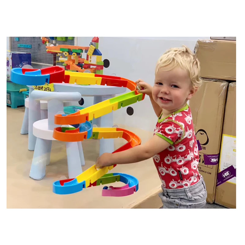 Large Particles Race Run Block Maze Ball Slippery Track Building Blocks Slide Children's Educational Toys
Large Particles Race Run Block Maze Ball Slippery Track Building Blocks Slide Children's Educational Toys