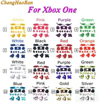 ChengHaoRan 1set Full Button kit Mod D-pad ABXY Trigger LB RB LT RT Thumbstick Parts for Xbox One Controller Chrome Solid
