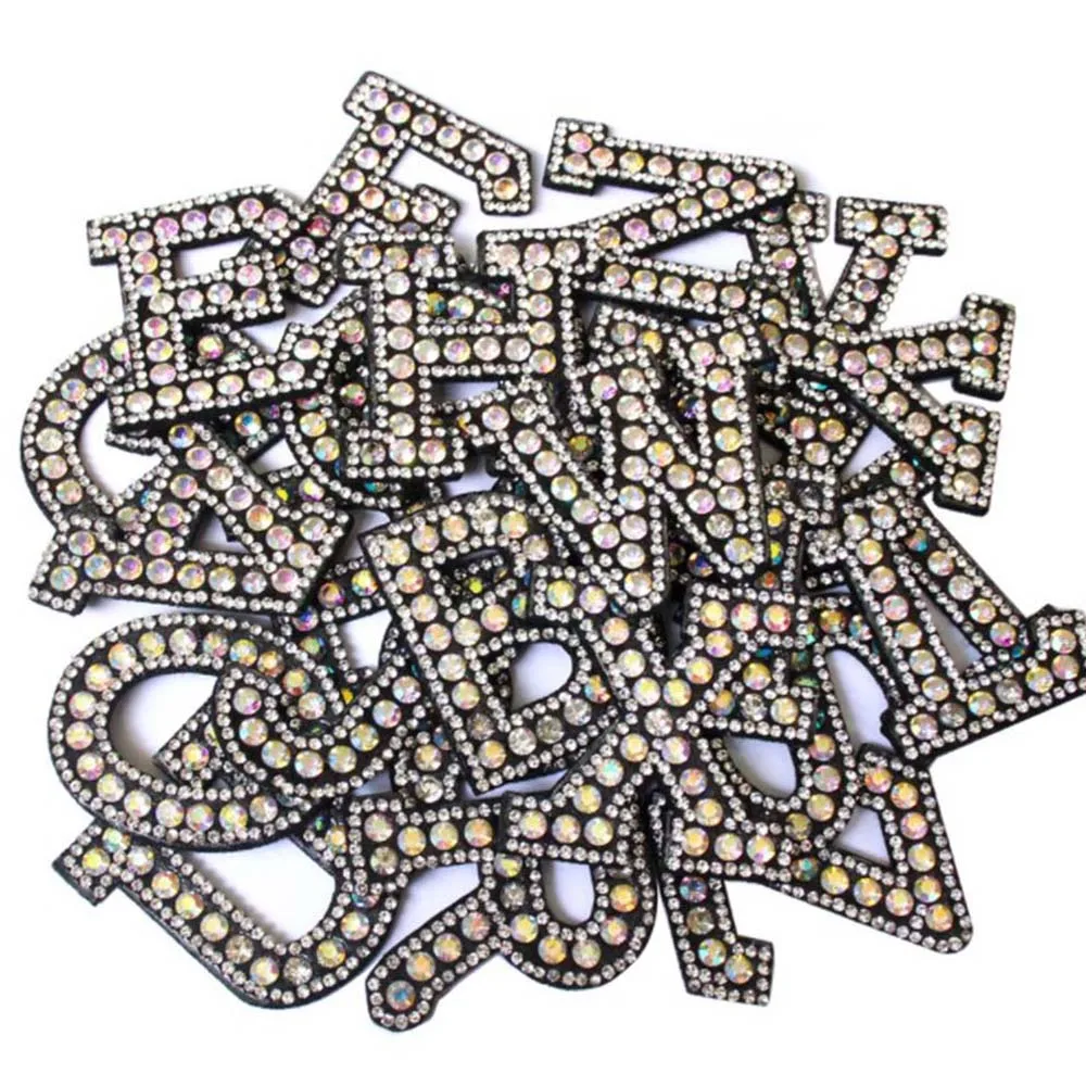 A-Z 1pcs Rhinestone English Alphabet Letter Applique 3D Iron On letters Patch For Clothing Badge Paste For Clothes Bag Shoes
A-Z 1pcs Rhinestone English Alphabet Letter Applique 3D Iron On letters Patch For Clothing Badge Paste For Clothes Bag Shoes