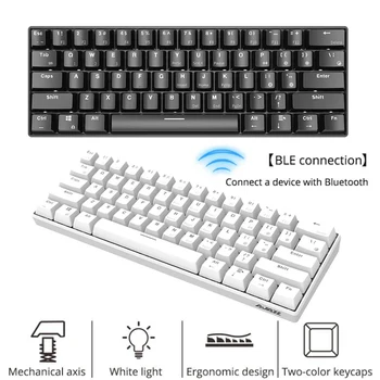Ajazz Wireless Mechanical Keyboard Bluetooth 3.0 Dual-Mode Backlight 17 Light Effect Blue Switch Gaming Keyboard
Ajazz Wireless Mechanical Keyboard Bluetooth 3.0 Dual-Mode Backlight 17 Light Effect Blue Switch Gaming Keyboard