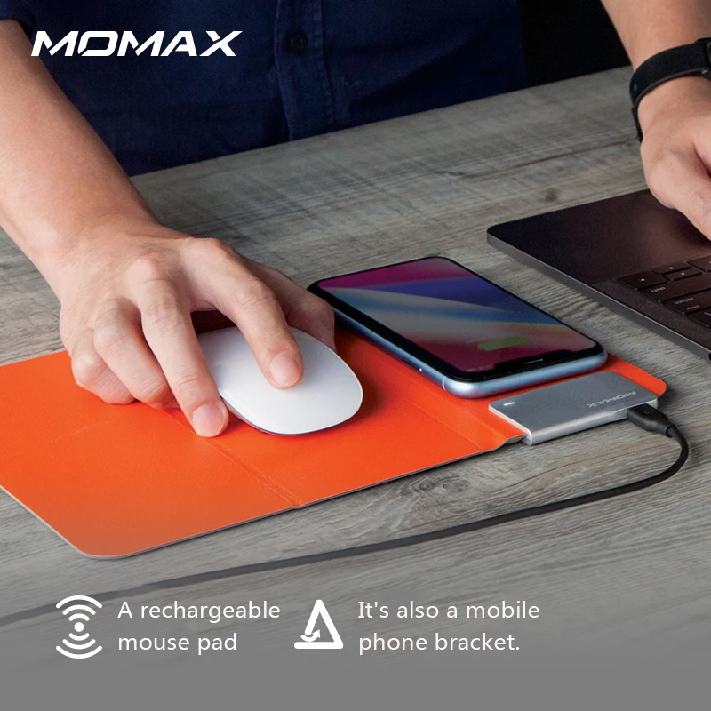 MOMAX NEW Q.Mouse Pad wireless charging folding Pad A body of amphibious Light portable belt The 7 mm thin 10w wireless charger
MOMAX NEW Q.Mouse Pad wireless charging folding Pad A body of amphibious Light portable belt The 7 mm thin 10w wireless charger
