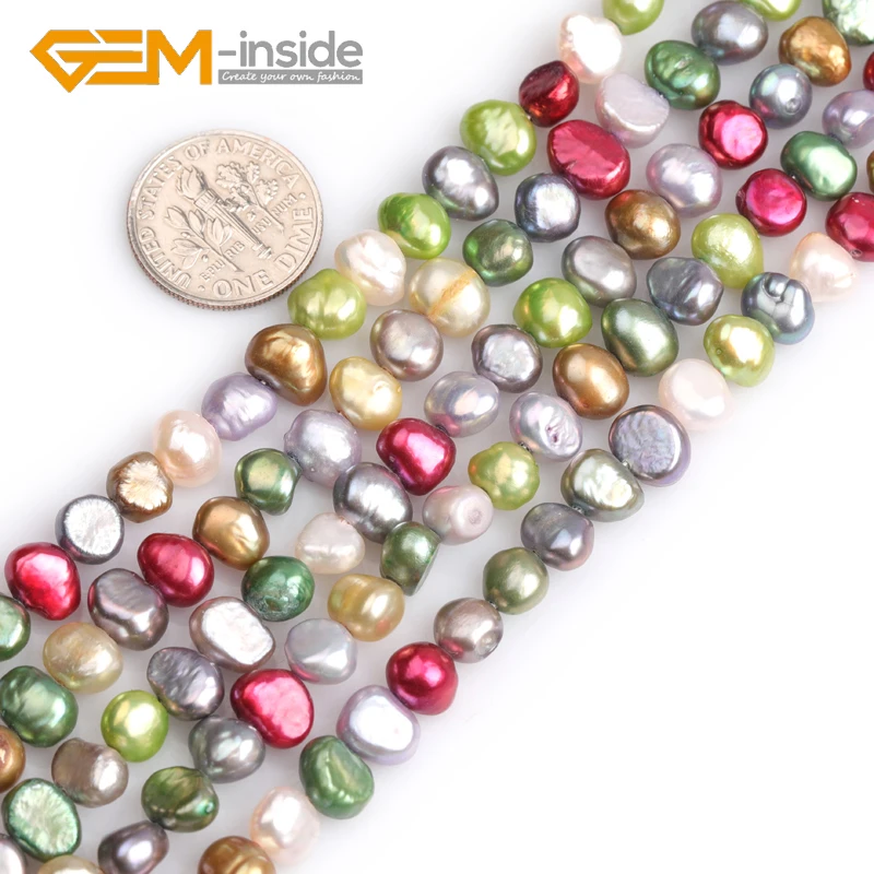 

Cultured Freshwater Pearl 6-7mm Freeform Baroque Potato Shape Loose Beads for Jewelry Making DIY Gifts 15" Strand Wholesale