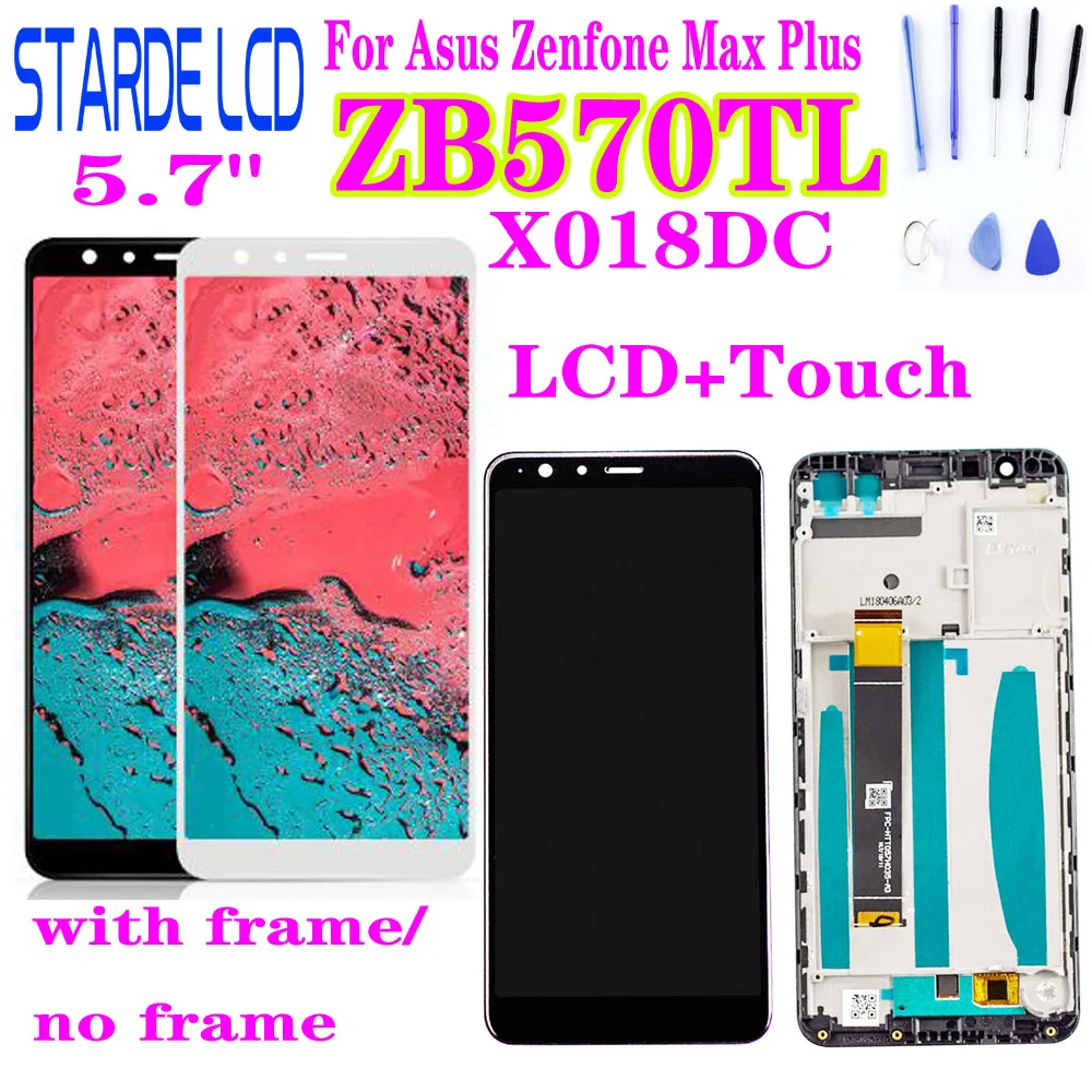 For ASUS ZenFone Max Plus M1 ZB570TL X018DC X018D LCD Display Touch Screen Digitizer Sensor Glass Assembly with Frame and Tools
For ASUS ZenFone Max Plus M1 ZB570TL X018DC X018D LCD Display Touch Screen Digitizer Sensor Glass Assembly with Frame and Tools