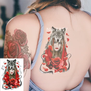 Nu-TATY Waterproof Temporary Sticker Time women series Wolf girl Female killer Rose woman Fashion women's tattoos
Nu-TATY Waterproof Temporary Sticker Time women series Wolf girl Female killer Rose woman Fashion women's tattoos