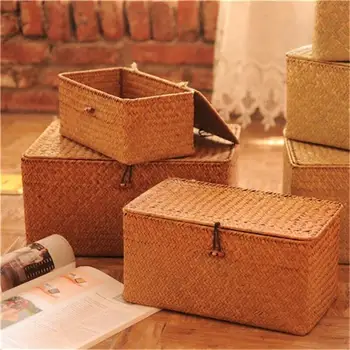 Rattan Storage Box Weed Hand Weaving Durable Environmentally Friendly Cosmetic Product Clothing Sundries Storage Box
Rattan Storage Box Weed Hand Weaving Durable Environmentally Friendly Cosmetic Product Clothing Sundries Storage Box