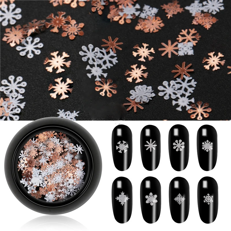 1 Box Double-color Snowflakes Nail Glitters Sparkles Metallic Flower Winter 3D Sequins Christmas Decor Accessories Manicure Tool
1 Box Double-color Snowflakes Nail Glitters Sparkles Metallic Flower Winter 3D Sequins Christmas Decor Accessories Manicure Tool