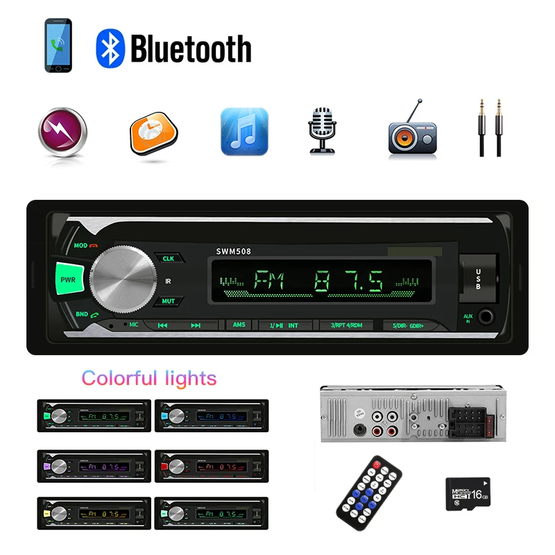 Car Radio 1 Din Autoradio Bluetooth Car Stereo In-Dash FM Aux Input 1din Receiver SD USB MP3 MMC WMA SUPPORT Colorful button 32G
Car Radio 1 Din Autoradio Bluetooth Car Stereo In-Dash FM Aux Input 1din Receiver SD USB MP3 MMC WMA SUPPORT Colorful button 32G