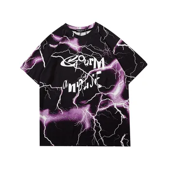 Harajuku Lightning Letter Print T Shirt Men and Women Short Sleeve Loose Cotton Tshirts O Neck Oversize Hip Hop Summer T-shirt
Harajuku Lightning Letter Print T Shirt Men and Women Short Sleeve Loose Cotton Tshirts O Neck Oversize Hip Hop Summer T-shirt