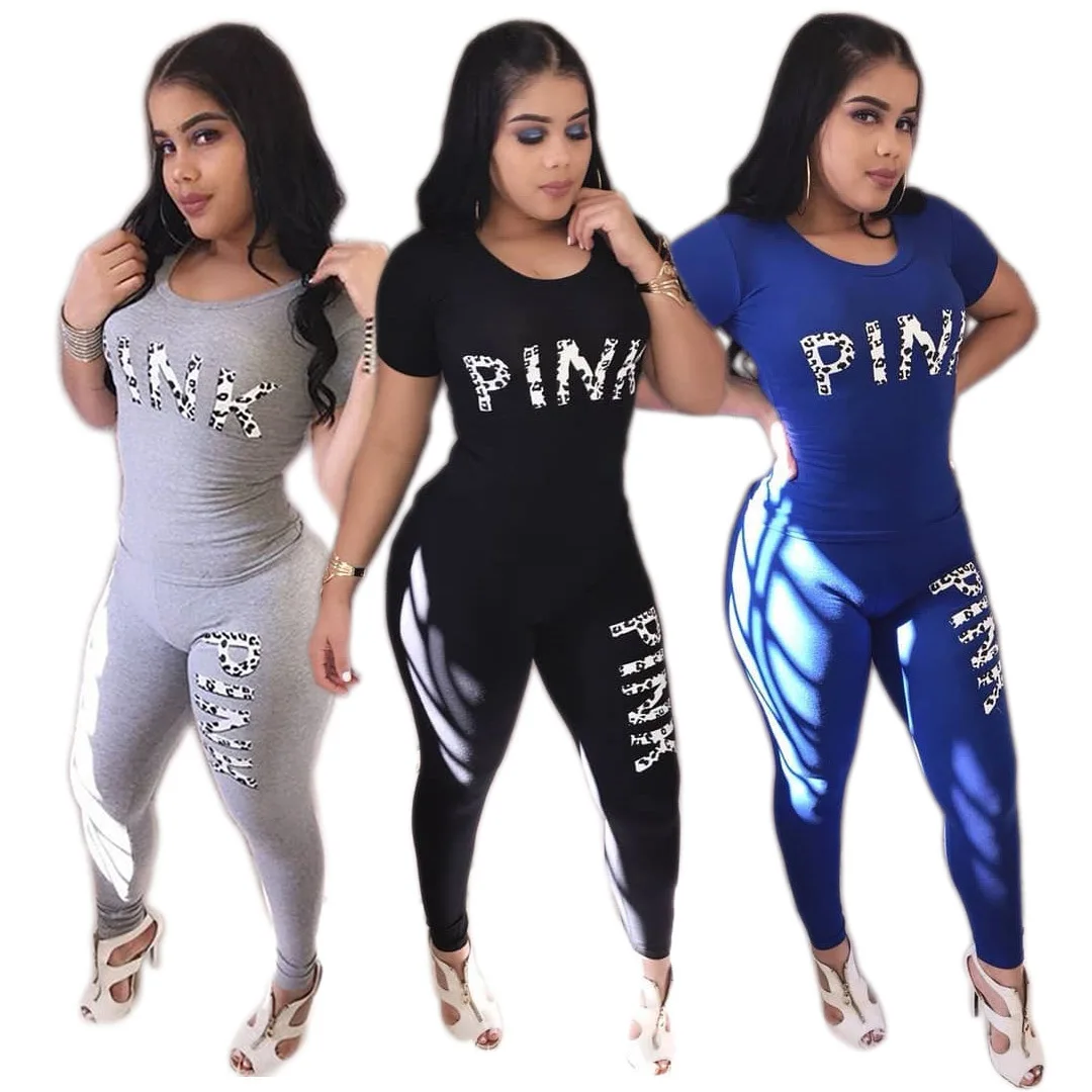 Women Two Piece Set Solid Letter Print Tracksuits Short Sleeve Plus Size T-Shirt Top Pants Set Suits Casual Sport Suit Gym Wear
Women Two Piece Set Solid Letter Print Tracksuits Short Sleeve Plus Size T-Shirt Top Pants Set Suits Casual Sport Suit Gym Wear