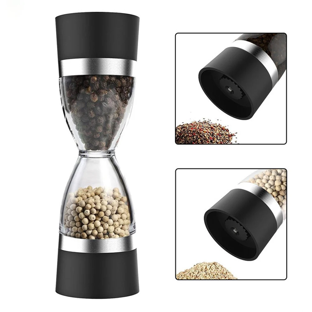 2 In 1 Stainless Steel Pepper Grinder Double-ended Manual Pepper & Salt Grinder With Ceramic Grinding For Cooking Restaurants
2 In 1 Stainless Steel Pepper Grinder Double-ended Manual Pepper & Salt Grinder With Ceramic Grinding For Cooking Restaurants