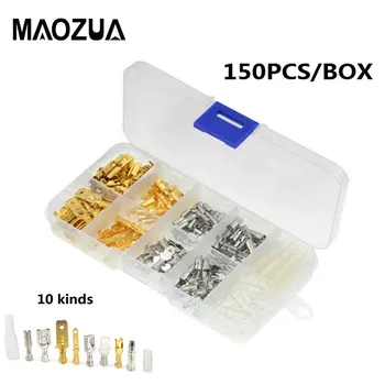 150pcs/box 6.3MM 2.8MM 4.8MM 4.0MM Male To Female Car Spade Connector Splice Crimp Wire Terminals for Motorcycle Bike Car Truck
150pcs/box 6.3MM 2.8MM 4.8MM 4.0MM Male To Female Car Spade Connector Splice Crimp Wire Terminals for Motorcycle Bike Car Truck
