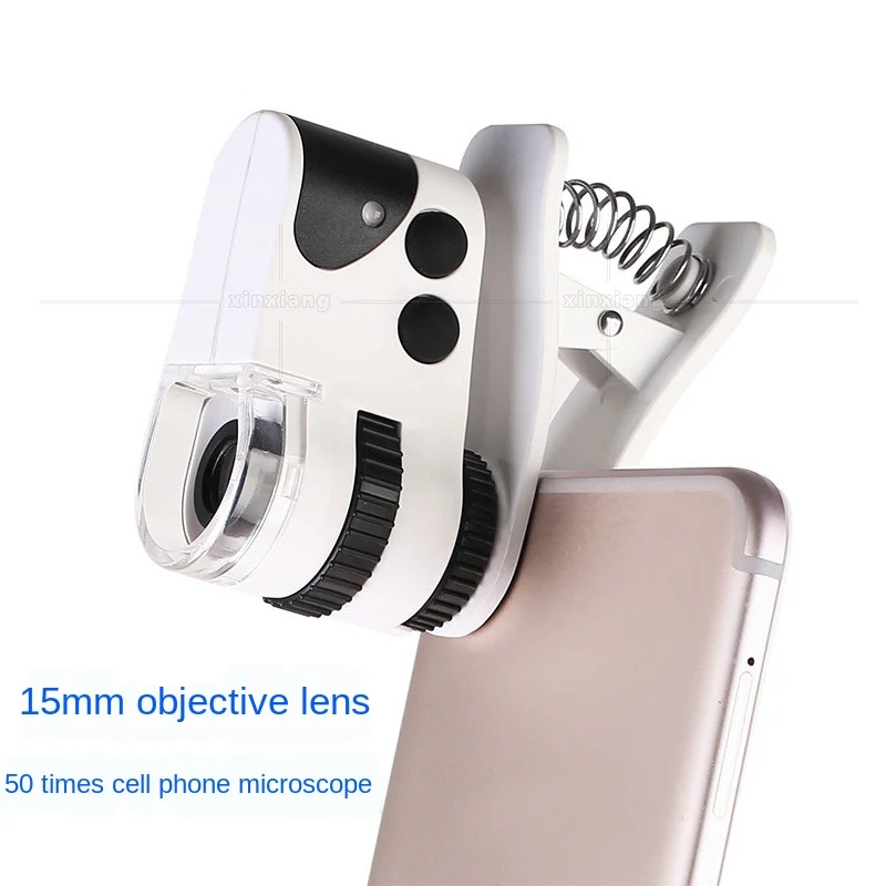New USB rechargeable 50 times LED mobile phone clip with lamp portable microscope identification magnifying glass
New USB rechargeable 50 times LED mobile phone clip with lamp portable microscope identification magnifying glass