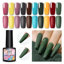 Boneca louca 1 garrafa 8ml queda inverno série gel unha polonês vermelho verde cores misturadas longa duração embeber fora uv gel verniz(China)