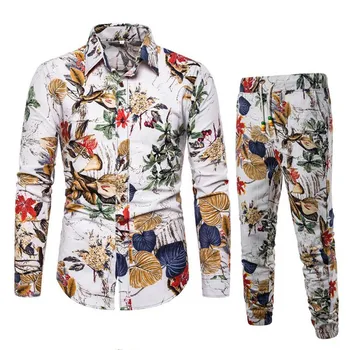 Handsome Boys Floral Suits Holiday Casual Set Long Sleeve Clothes Men Pants Vintage Printed Dinner Party Suit New Fashion 2020
Handsome Boys Floral Suits Holiday Casual Set Long Sleeve Clothes Men Pants Vintage Printed Dinner Party Suit New Fashion 2020