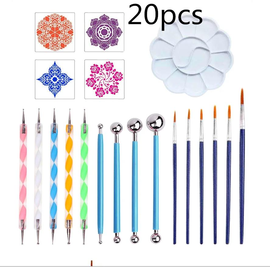20Pcs Mandala Paint Dotting Tools With Pointing Bars Pen Stylus Paint Template DIY stencils craft point tool floor wallpaper
20Pcs Mandala Paint Dotting Tools With Pointing Bars Pen Stylus Paint Template DIY stencils craft point tool floor wallpaper