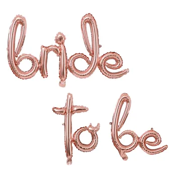 Rose Gold Bride to Be Balloons Aluminum Foil Letters Balloons Wedding Decorative Balloon Free Shipping WB807 
Rose Gold Bride to Be Balloons Aluminum Foil Letters Balloons Wedding Decorative Balloon Free Shipping WB807