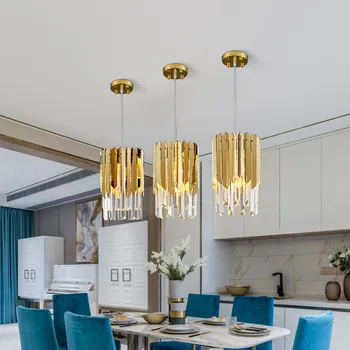Small round gold k9 crystal led modern chandelier lighting kitchen dining room bedroom bedside light luxury indoor lighting WF
Small round gold k9 crystal led modern chandelier lighting kitchen dining room bedroom bedside light luxury indoor lighting WF
