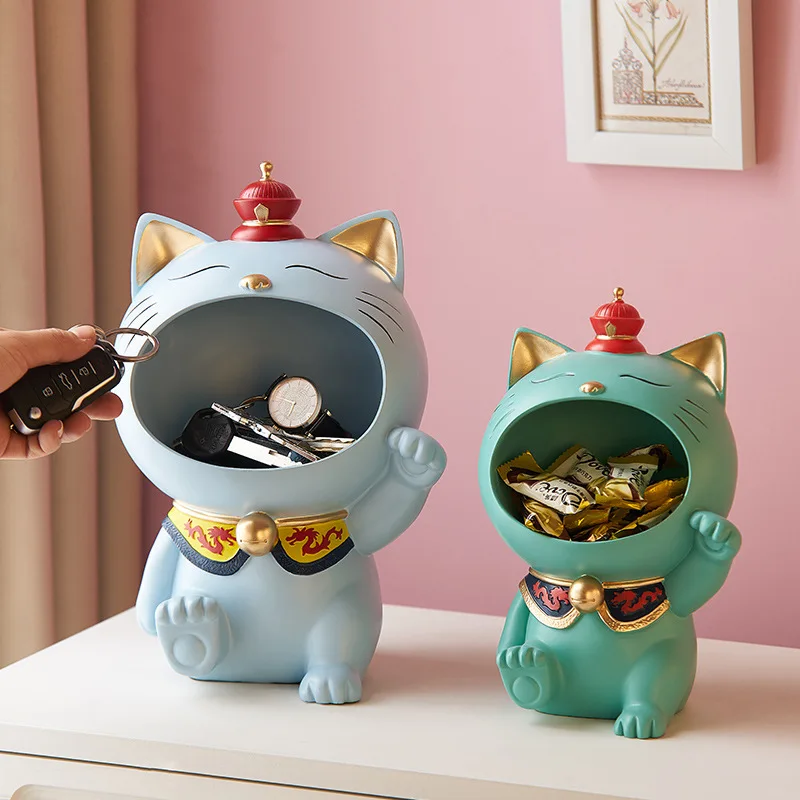 Nordic Style Home Decor Creative Resin Sculpture Crafts Lucky Cat Model Ornaments Porch Key Storage Box Snack Fruit Shelf Gifts
Nordic Style Home Decor Creative Resin Sculpture Crafts Lucky Cat Model Ornaments Porch Key Storage Box Snack Fruit Shelf Gifts