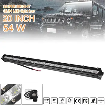 20 Inch 54W LED Strip Light Bar Single Row Offroad LED Work Light for Jeep SUV Motorcycles Car LED Work Lamp
20 Inch 54W LED Strip Light Bar Single Row Offroad LED Work Light for Jeep SUV Motorcycles Car LED Work Lamp