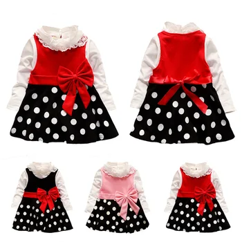 Baby Girl Suits Long Sleeve Solid Cotton Sleeveless Dot Print Dress Casual Outfits Autumn Children Clothing 
Baby Girl Suits Long Sleeve Solid Cotton Sleeveless Dot Print Dress Casual Outfits Autumn Children Clothing
