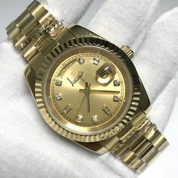 wholesale Luxury gold dial watch diamonds number DAY DATE mechanical glide smooth 40mm mens AAA quality Wristwatches
wholesale Luxury gold dial watch diamonds number DAY DATE mechanical glide smooth 40mm mens AAA quality Wristwatches