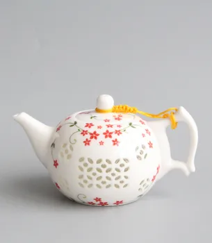 Ceramic Blue and White Porcelain Kung Fu Tea Set Linglong Tea Set Crystal Hollow Teapot Jingdezhen 
Ceramic Blue and White Porcelain Kung Fu Tea Set Linglong Tea Set Crystal Hollow Teapot Jingdezhen