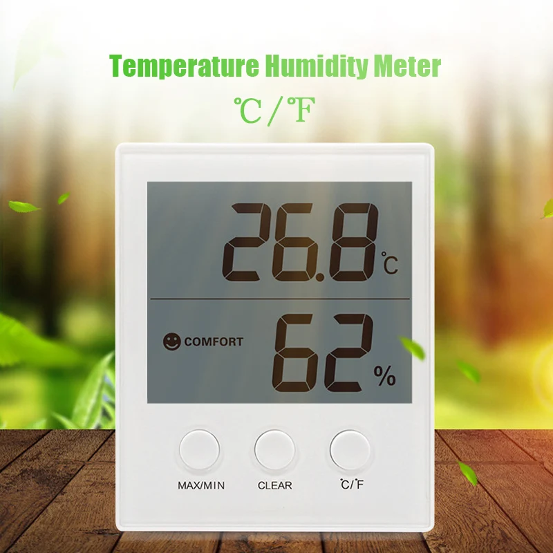 Digital Temperature Humidity Meter Indoor Suitable for baby room LCD Electronic Thermometer Hangable Thin Large LCD Screen
Digital Temperature Humidity Meter Indoor Suitable for baby room LCD Electronic Thermometer Hangable Thin Large LCD Screen