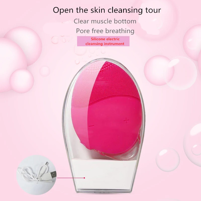 Mini Electric Facial Cleaning Massage Brush Washing Machine Waterproof Silicone USB Rechargeable Facial Cleansing Devices
Mini Electric Facial Cleaning Massage Brush Washing Machine Waterproof Silicone USB Rechargeable Facial Cleansing Devices