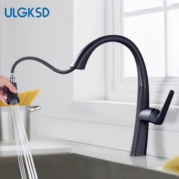 ULGKSD Four Color Pull Out New Brass Kitchen Faucet 360 Rotatable Mixer Tap Single Sharp Handle Single Holder Hot&Cold Water
ULGKSD Four Color Pull Out New Brass Kitchen Faucet 360 Rotatable Mixer Tap Single Sharp Handle Single Holder Hot&Cold Water