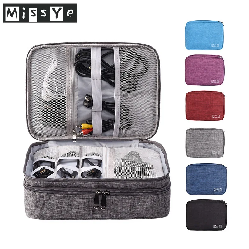 New three-layer digital bag storage bag multi-function data cable storage bag mobile power headset storage bag
New three-layer digital bag storage bag multi-function data cable storage bag mobile power headset storage bag