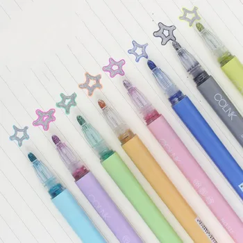 8pcs Double Line Pen Metallic Color Magic Outline Marker DIY Album Highlighter Marking Pens for Painting Office School Supplies
8pcs Double Line Pen Metallic Color Magic Outline Marker DIY Album Highlighter Marking Pens for Painting Office School Supplies