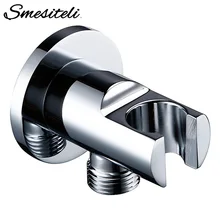 Smesiteli chuveiro mão fixo suporte de prata polido latão wall-mounted suporte ajustável para banheiro(China)