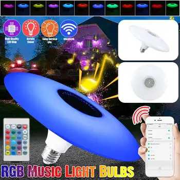 E27 LED Ceiling Light Bulb with bluetooth Speaker 48W/28W/18W Dimmable Modern Music Lamp with Remote for Home Party Lighting
E27 LED Ceiling Light Bulb with bluetooth Speaker 48W/28W/18W Dimmable Modern Music Lamp with Remote for Home Party Lighting