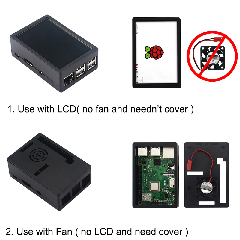 Raspberry Pi 3 Model B + чехол из АБС пластика SD карта 32 ГБ адаптер питания радиаторы