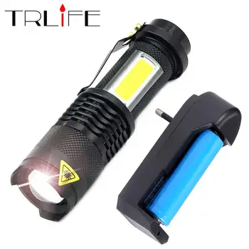 Mini Portable Working lamp Q5+COB 4 Mode LED Flashlight ZOOM torch flashlight life Waterproof Lighting lantern AA 14500 Battery
Mini Portable Working lamp Q5+COB 4 Mode LED Flashlight ZOOM torch flashlight life Waterproof Lighting lantern AA 14500 Battery