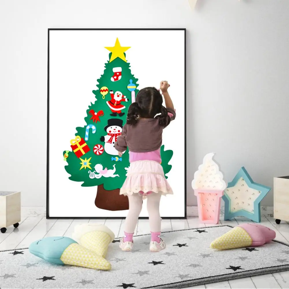 ourwarm new year gifts kids diy felt christmas tree decoration