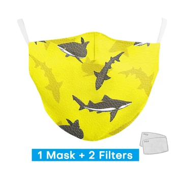 Cute Yellow Cartoon shark Child Mask Printed Fabric Mask with 2PCS Free Adjustable Ear Filters PM 2.5 Filter Anime Mask
Cute Yellow Cartoon shark Child Mask Printed Fabric Mask with 2PCS Free Adjustable Ear Filters PM 2.5 Filter Anime Mask