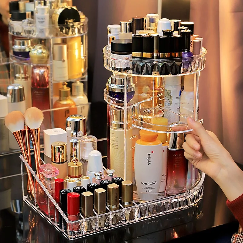 360 Degree Rotation Transparent Acrylic Cosmetics Storage Box Fashion Spin Multi-Function Detachable Makeup Beauty Organizer
360 Degree Rotation Transparent Acrylic Cosmetics Storage Box Fashion Spin Multi-Function Detachable Makeup Beauty Organizer