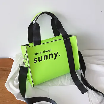

Women's Fashion Fluorescence Color Bag Handbag Bag Casual Bag Shoulder Bag Neon green handbag sac main femme#50
