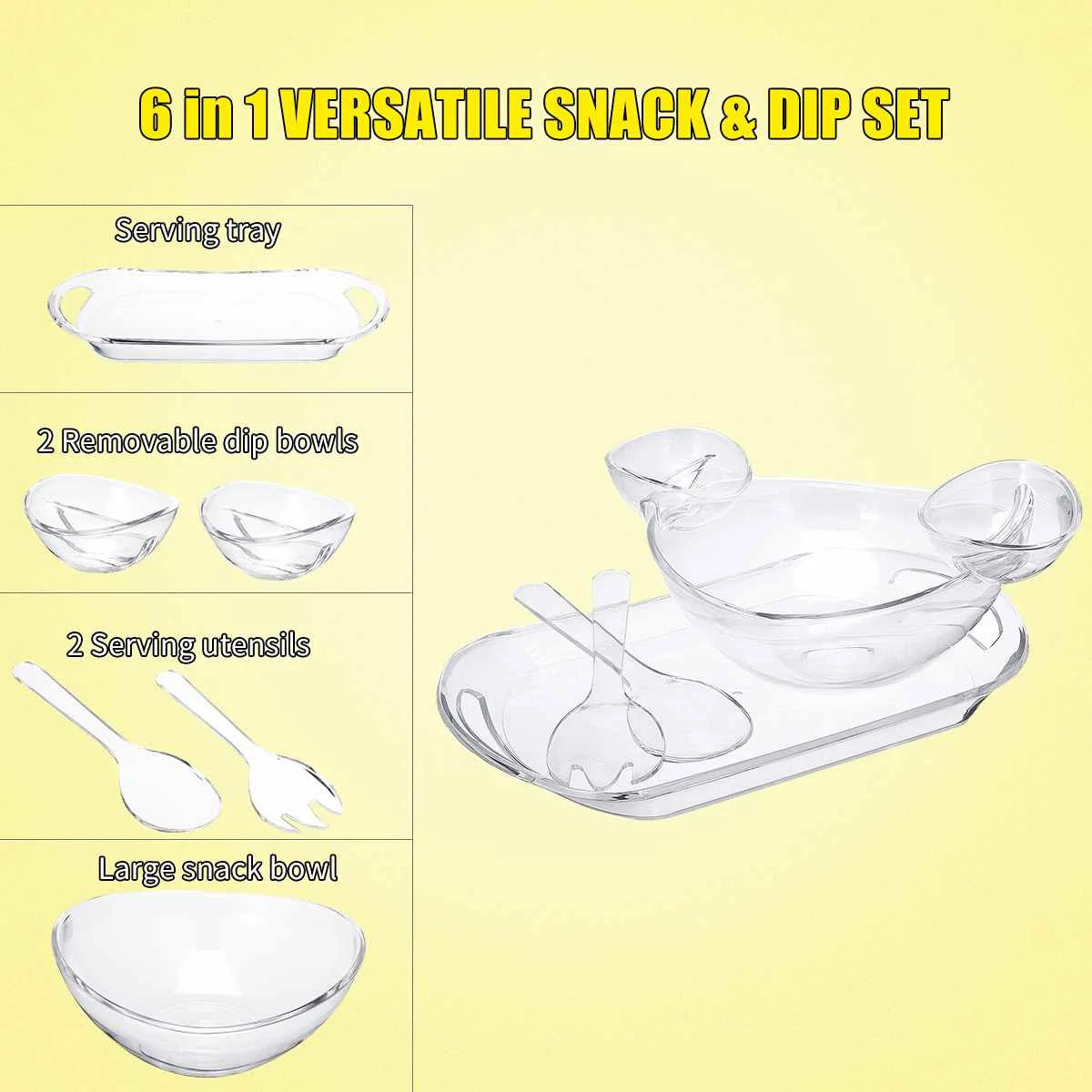 Hot Clear Plastic Fruits Dish Salad Bowl Tableware Multifunction Snack Dip Set Food Serving Container Tray Kitchen Tools Detacha
Hot Clear Plastic Fruits Dish Salad Bowl Tableware Multifunction Snack Dip Set Food Serving Container Tray Kitchen Tools Detacha