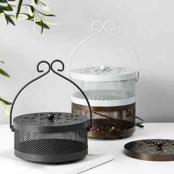 1Pcs Iron Fireproof Mosquito Coil Tray Box Classical Sandalwood Stove Household with Lid Large Mosquito Coil Tray Chinese Style
1Pcs Iron Fireproof Mosquito Coil Tray Box Classical Sandalwood Stove Household with Lid Large Mosquito Coil Tray Chinese Style