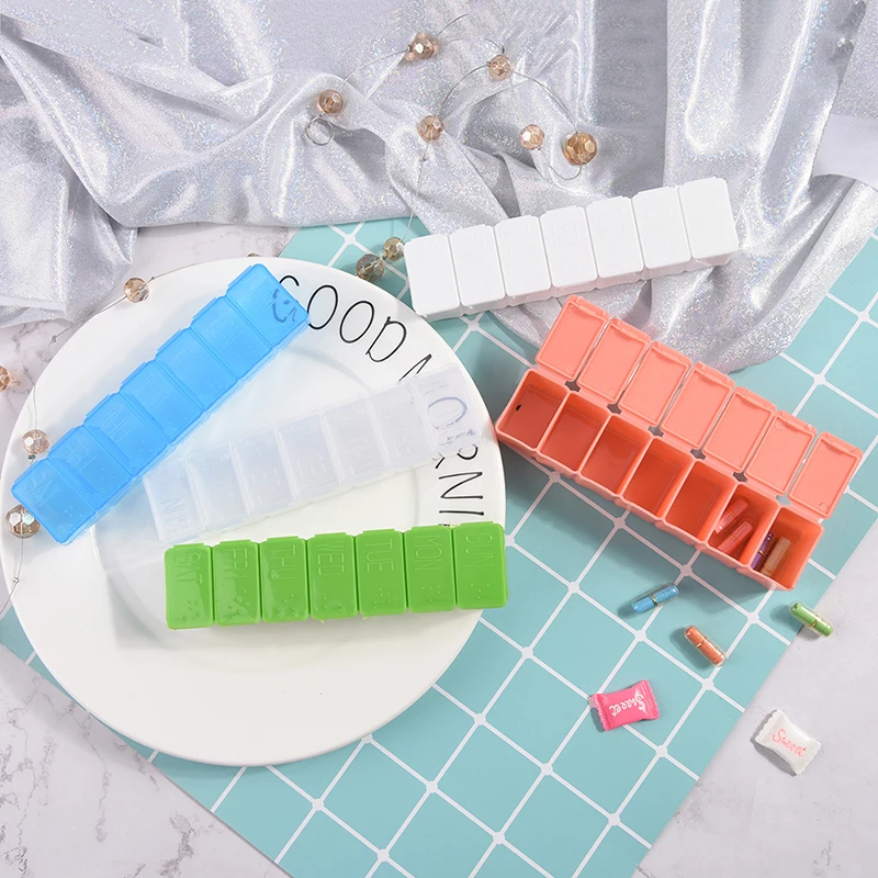 Practical 1PC 7 Days Plastic Pill Box Tablet Organizer Case Medicine Cases Storages Weekly Tablet Recognition Refillable Bottle
Practical 1PC 7 Days Plastic Pill Box Tablet Organizer Case Medicine Cases Storages Weekly Tablet Recognition Refillable Bottle