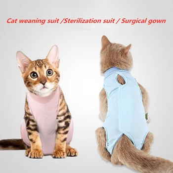 Summer Thin Section Four-legged Pet Clothes Cat Weaning Suit /Sterilization Suit / Surgical Gown 
Summer Thin Section Four-legged Pet Clothes Cat Weaning Suit /Sterilization Suit / Surgical Gown